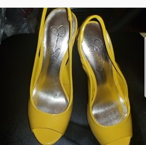 Jessica Simpson Yellow Heels